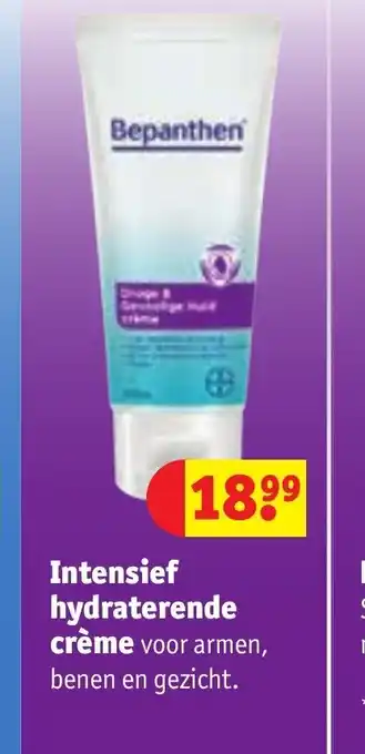 Kruidvat Bepanthen Intensief hydraterende crème voor armen, benen en gezicht. aanbieding