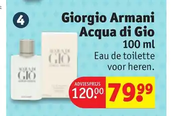 Kruidvat Giorgio Armani Acqua di Gio 100 ml aanbieding