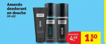 Kruidvat Amando deodorant en douche aanbieding