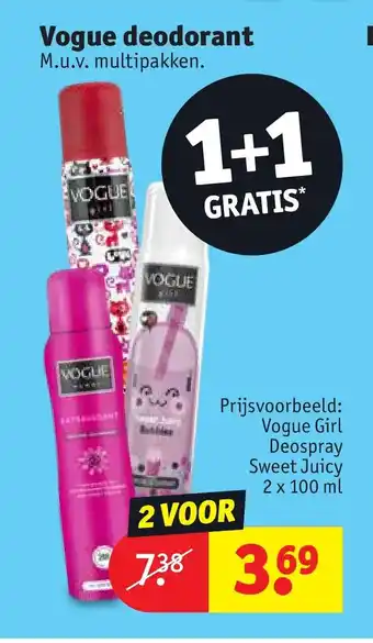 Kruidvat Vogue deodorant aanbieding