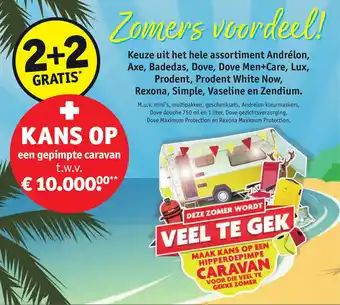 Kruidvat Keuze uit het hele assortiment Andrélon, Axe, Badedas, Dove, Dove Men+Care, Lux, Prodent, Prodent White Now, Rexona, Simple, aanbieding