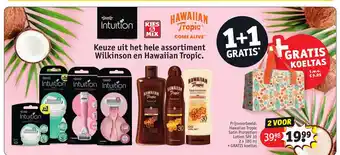 Kruidvat Keuze uit het hele assortiment Wilkinson en Hawaiian Tropic. aanbieding