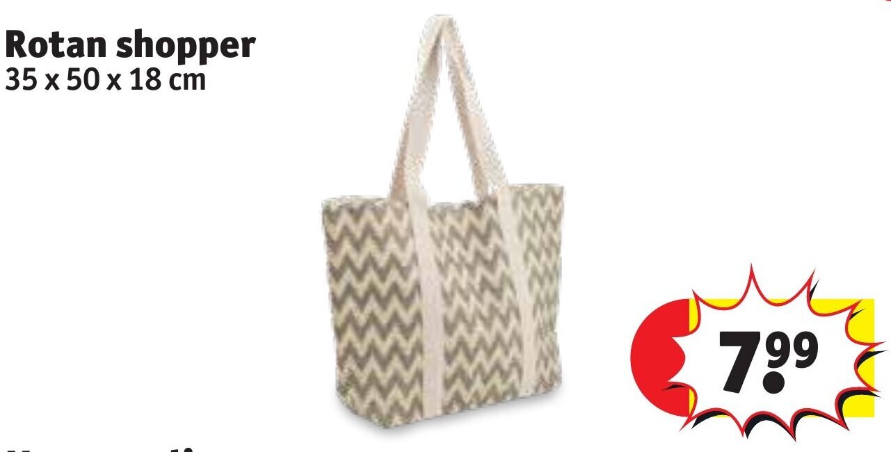 Kruidvat Rotan shopper 35 x 50 x 18cm aanbieding