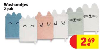 Kruidvat Washandjes 2-pak aanbieding