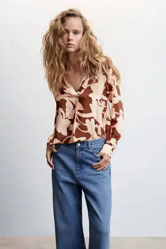 Wehkamp Mango gebloemde blousetop zalm aanbieding