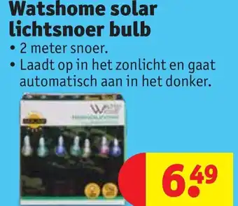 Kruidvat Watshome solar lichtsnoer bulb aanbieding