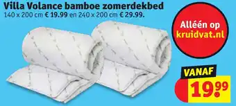 Kruidvat Villa Volance bamboe zomerdekbed 140 x 200cm aanbieding