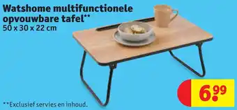 Kruidvat Watshome multifunctionele opvouwbare tafel** 50 x 30 x 22cm aanbieding