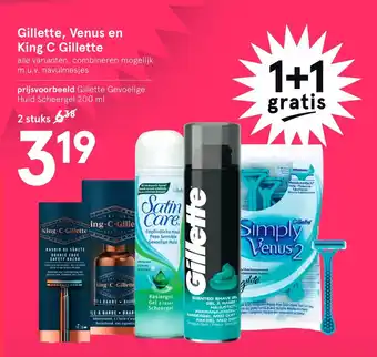 Etos Gillette, Venus en King C Gillette 200ml aanbieding