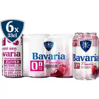 Jumbo Bavaria - fruity rosé - 0.0% alcoholvrij - blik - 6 x 330ml aanbieding