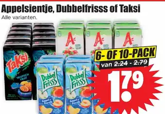 Dirk Appelsientje, Dubbelfrisss of Taksi Alle varianten. aanbieding