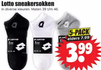 Dirk Lotto sneakersokken Maten 39 t/m 46 aanbieding