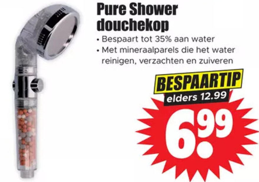 Pure Shower douchekop aanbieding bij Dirk