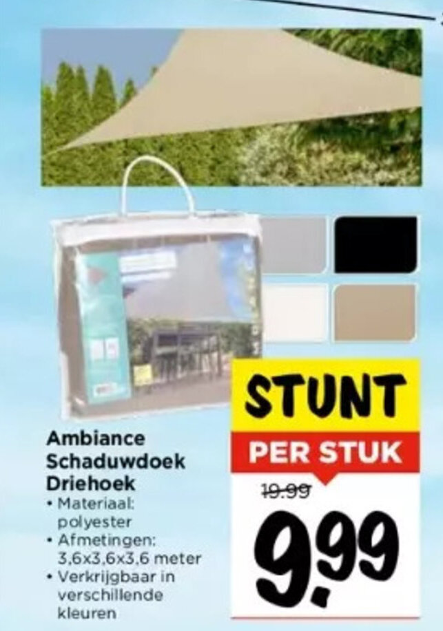 Vomar Ambiance Schaduwdoek Driehoek aanbieding