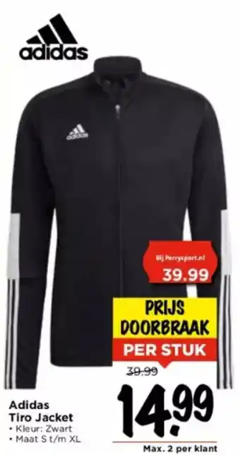 Vomar Voordeelmarkt Adidas Tiro Jacket • Kleur: Zwart * Maat S t/m XL aanbieding