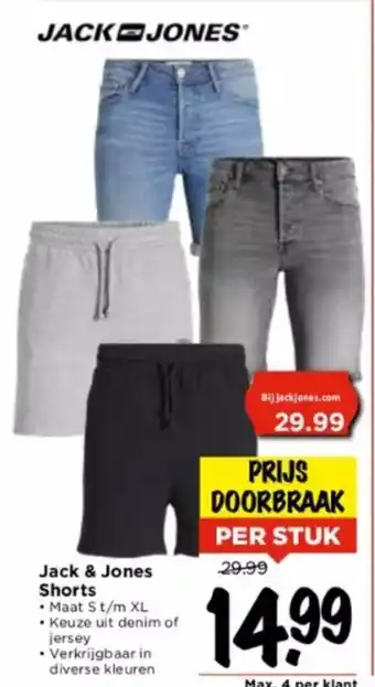 Vomar Voordeelmarkt Jack & Jones Shorts • Maat S t/m XL * Keuze uit denim of jersey aanbieding