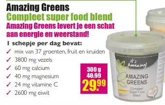 Gezond & Wel Amazing Greens 300g aanbieding