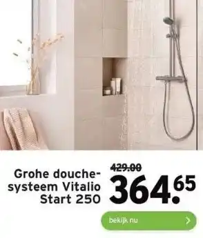 GAMMA Grohe douchesysteem vitalio start 250 aanbieding