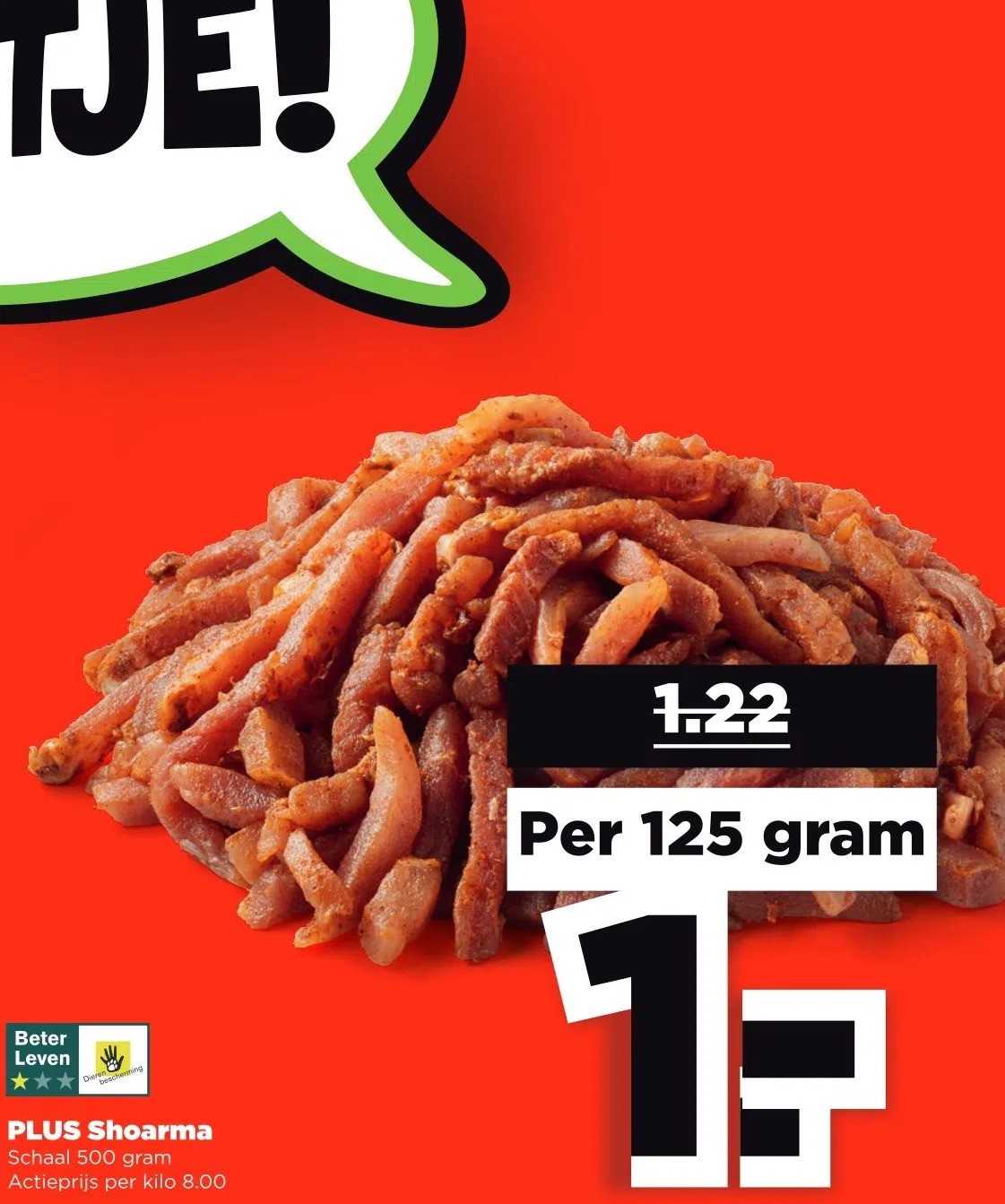Plus shoarma aanbieding bij PLUS
