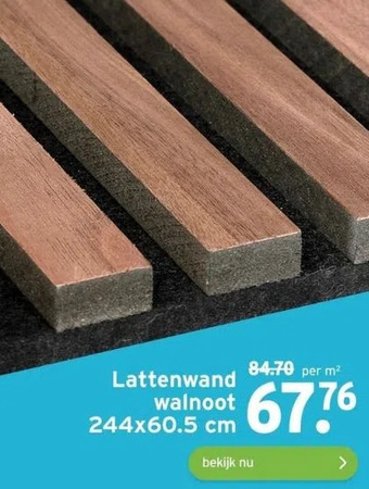GAMMA Lattenwand walnoot aanbieding