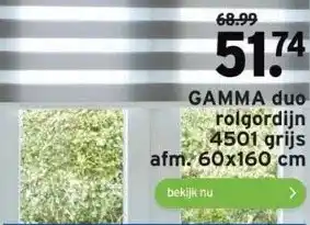 GAMMA Gamma duo rolgordijn aanbieding