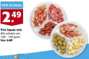 Hoogvliet Trio tapas mix, 130 - 140 gram aanbieding