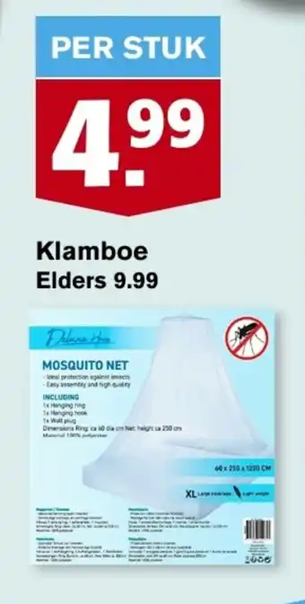 Hoogvliet Klamboe aanbieding