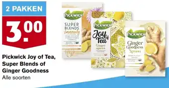 Hoogvliet Pickwick Joy of Tea, Super Blends of Ginger Goodness aanbieding