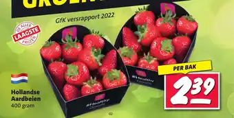 Nettorama Hollandse Aardbeien 400 gram aanbieding