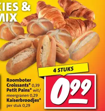 Nettorama Roomboter Croissants, Petit Pains, Kaiserbroodjes aanbieding