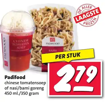 Nettorama Padifood,Padifood chinese tomatensoep of nasi/bami goreng 450 ml./350 gram 450 ml./350 gram aanbieding