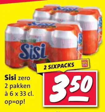 Nettorama Sisi zero 2 pakken à 6 x 33 cl. aanbieding