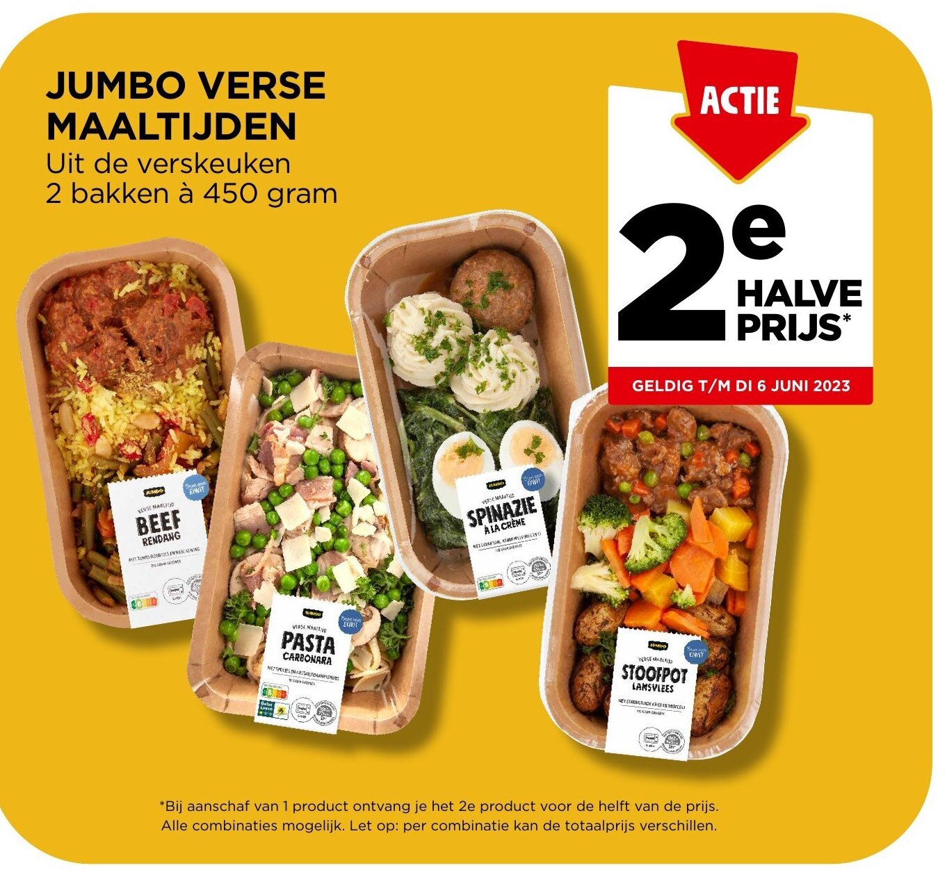JUMBO VERSE MAALTIJDEN 450 gram aanbieding bij Jumbo