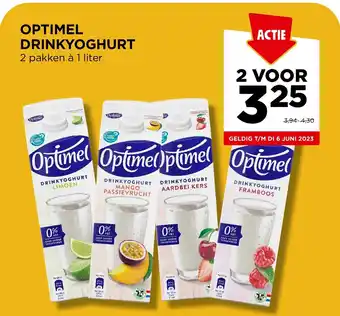 Jumbo OPTIMEL DRINKYOGHURT 2 pakken à 1 liter aanbieding