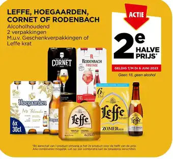 Jumbo LEFFE, HOEGAARDEN, CORNET OF RODENBACH aanbieding