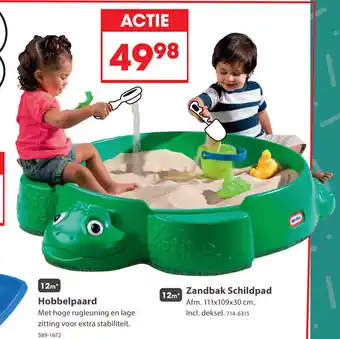 Top1Toys Zandbak Schildpad Incl. deksel. 714-6315 aanbieding