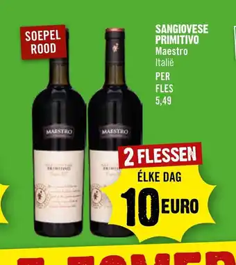 Dirck 3 SANGIOVESE PRIMITIVO Maestro 2 flessen aanbieding