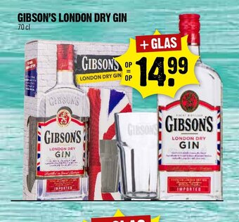 Dirck 3 GIBSON'S LONDON DRY GIN 70 cl aanbieding