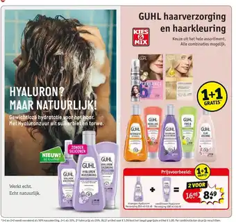 Kruidvat Guhl haarverzorging en haarkleuring aanbieding