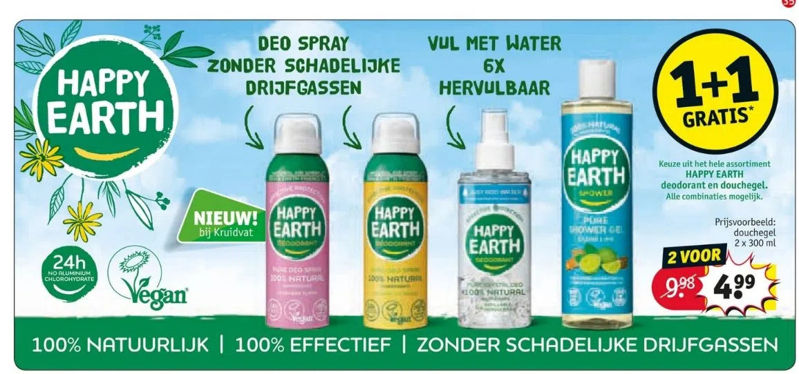 Kruidvat Happy earth aanbieding