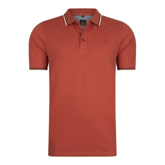 V&D Tipped polo edward heren oranje aanbieding