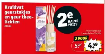 Kruidvat Kruidvat geurstokjes en geur theelichten aanbieding
