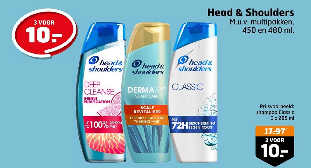 Head & Shoulders aanbieding bij Trekpleister