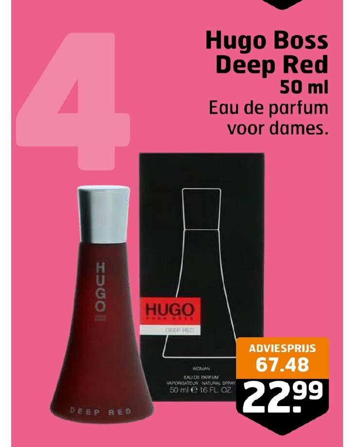 Trekpleister Hugo Boss Deep Red 50 ml aanbieding