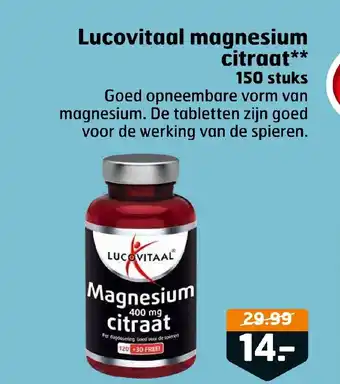 Trekpleister Lucovitaal magnesium citraat** 150 stuks aanbieding