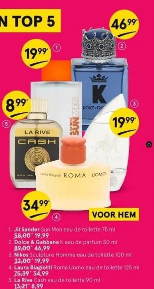 Etos 1. jil sander sun men eau de toilette 75 ml aanbieding
