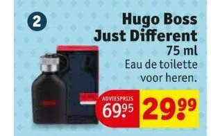 Kruidvat Hugo boss just different aanbieding