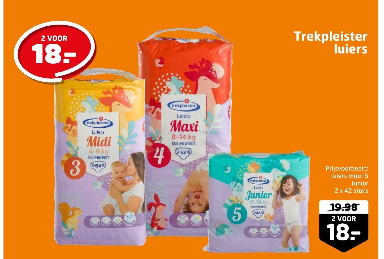 Luiers maat 5 Junior aanbieding bij Trekpleister