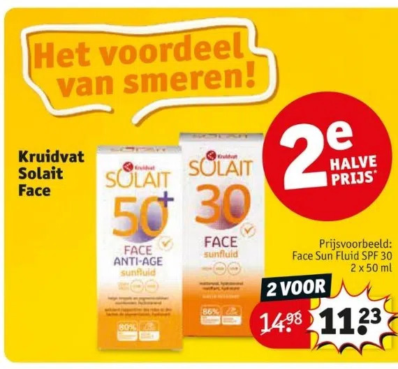Kruidvat solait face aanbieding bij Kruidvat