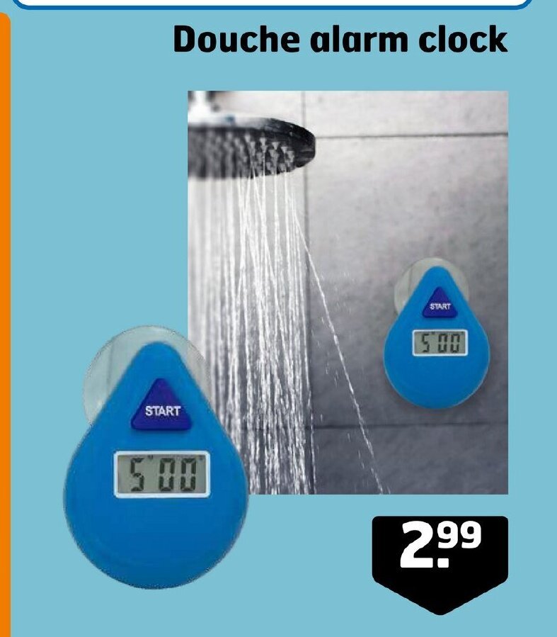 Douche alarm clock aanbieding bij Trekpleister